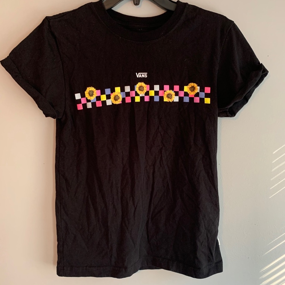 Black Neon Checkerboard Vans Shirt